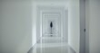 © Peter - Person Walking Down a Long Corridor.