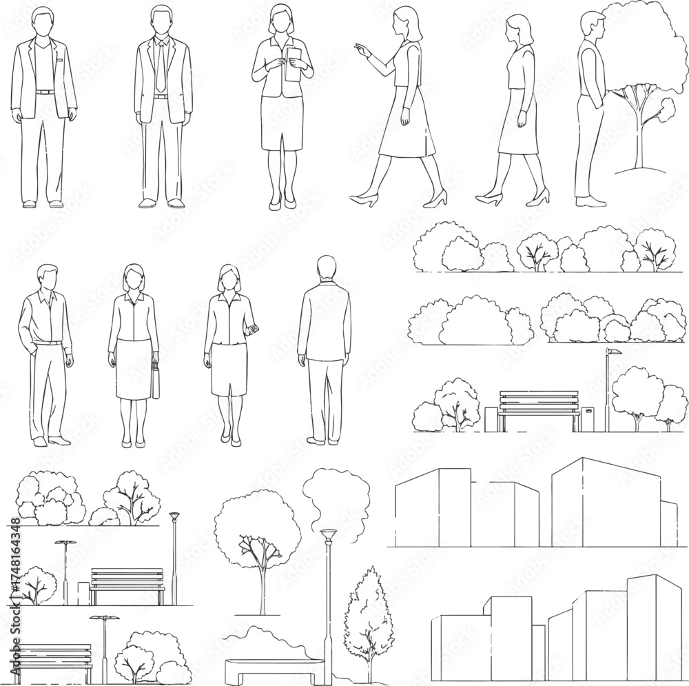Deferent Position Design Stock-Vektorgrafik „Isolated a kinds of deferent CAD Drawing. Vector ...