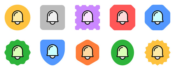 Wall Mural - Vector notification bell icon. Black, white background. Perfect for app and web interfaces, infographics, presentations, marketing, etc.