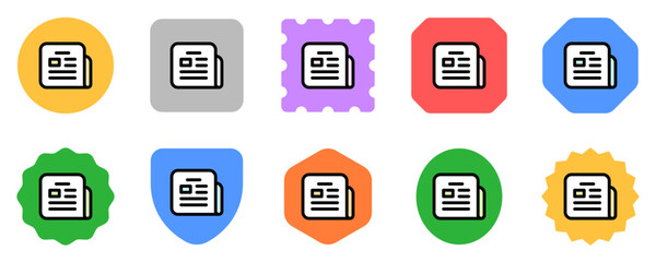 Wall Mural - Vector newspaper newsletter icon. Black, white background. Perfect for app and web interfaces, infographics, presentations, marketing, etc.