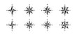 © Jocelyn_Flores - Compass icons set. Wind rose. Nautical map. Compass icon collection. Cartography, direction, positioning. West east north south direction icons set. Vector grapic EPS 10