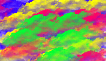 Vibrant abstract swirls of psychedelic color exploding in a digital dreamscape