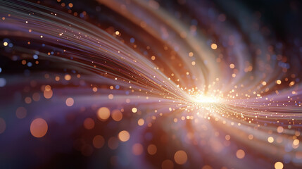 Wall Mural - Celestial Burst: A mesmerizing display of cosmic energy unfurls, emanating from a central luminous source, illustrating the vastness and wonder of the universe.