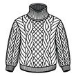 © Jannatul jui - Black and white sweater and winter coat vector illustration
