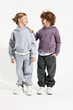 © New Africa - Fashion concept. Stylish children posing on white background