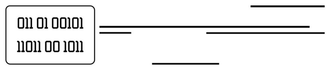 Binary digits flow within parallel lines, symbolizing digital communication, data exchange, or programming. Ideal for technology, coding, networking, connectivity, software development encryption