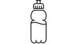 © Rizwan - Simple outline illustration of a reusable water bottle with a cap