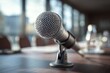 © Timur - Microphone setup ready for a conference session in a meeting room
