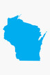 © Djerdj - Vector graphic artwork suitable for print and web containing flat detailed map of WISCONSIN
