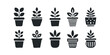 © Bravo - Collection of potted plant icons