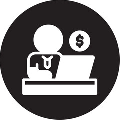 Wall Mural - businessman glyph icon