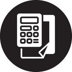 Wall Mural - calculator glyph icon