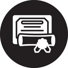 Wall Mural - certification glyph icon