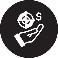 Wall Mural - goal glyph icon