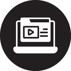 Wall Mural - online training glyph icon