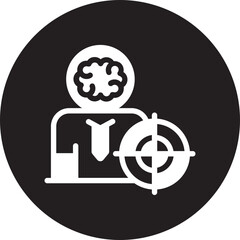 Wall Mural - target glyph icon