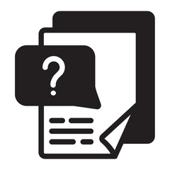 Wall Mural - questionnaire glyph icon