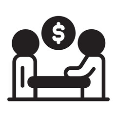 Wall Mural - shareholder glyph icon