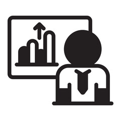 Wall Mural - presentation glyph icon