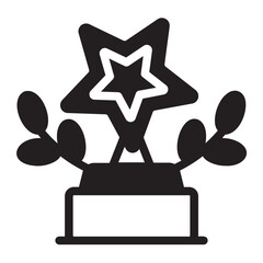 Wall Mural - trophy glyph icon