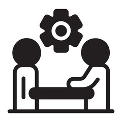 Wall Mural - teamwork glyph icon