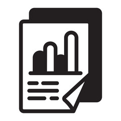 Wall Mural - business report glyph icon