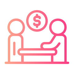 Wall Mural - shareholder gradient icon