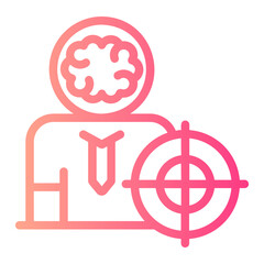 Wall Mural - target gradient icon
