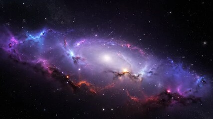Wall Mural - Ethereal cosmic dust clouds slowly drift and evolve, resembling a vibrant, distant star-forming galaxy fluid, discovery, creation