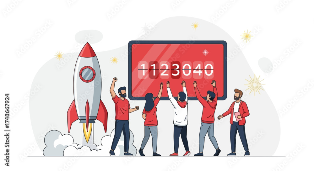 Winning Progress Team Celebrates Successful Launch Of Business Rocket, Achieving Target ...