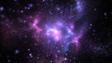 Wall Mural - Glow Particle Nebula Slowly Expanding Dawn Sky Seamlessly Looping Abstract soft, pink, glowing