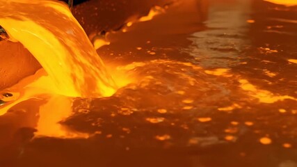 Wall Mural - Molten Gold Metallic Liquid Flow Seamlessly Looping Reflective Background business, elegant, stylish