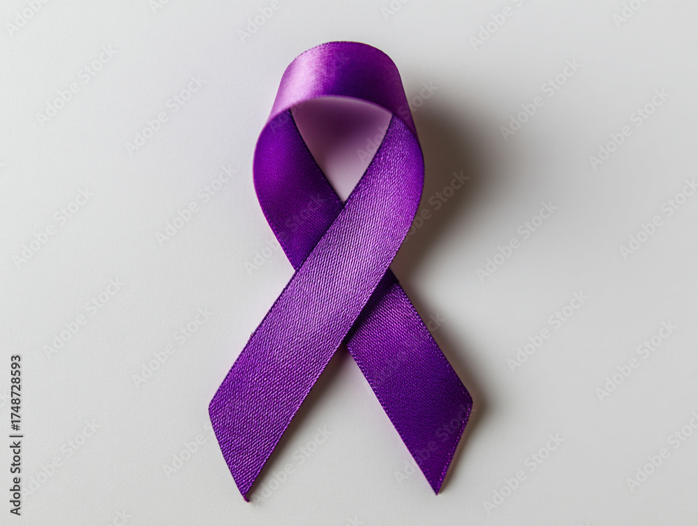 Purple Ribbon Symbolizes Awareness And Support For Various Causes purple-ribbon-symbolizes-awareness-and-support-for-various-causes