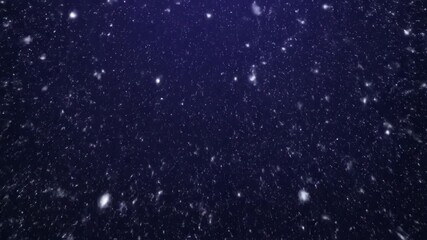 Wall Mural - Rapidly falling luminous white particles creating a dynamic abstract snowstorm effect in a seamless loop futuristic, dynamic abstract snowstorm, glitter
