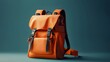 © subir - Durable orange school backpack high resolution picture