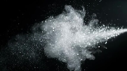 Wall Mural - A cloud of fine, sparkling particles slowly drifts and concentrates, briefly eclipsing a focused beam of light meditation, abstract, fantasy