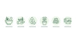 © Hannes - Herbal medicine thin line vector icon set. Natural remedy, alternative health, and organic supplement concepts. Phytotherapy, homeopathy, wellness and cosmetic symbols.