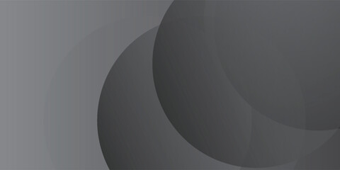 Wall Mural - Elegant Dark Gray Overlapping Circles Background with Subtle Light Play, Providing a Modern and Sophisticated Aesthetic. vector eps10