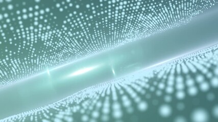 Wall Mural - Abstract lines wave background. 3d animation with glow lines and depth of field. neon blue colors particles. High quality 4k