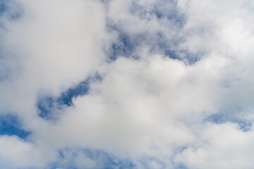 Wall Mural - Morning sky with cloud. Sky and cloud formation. Weather cloudscape. Sky filled with cloud reflection. Overcast scene. Cloudy sky view. Cloud drifting. Cloudy atmospheric backdrop