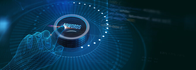 Wall Mural - Business, Technology, Internet and network concept. AdWords. 3d illustration