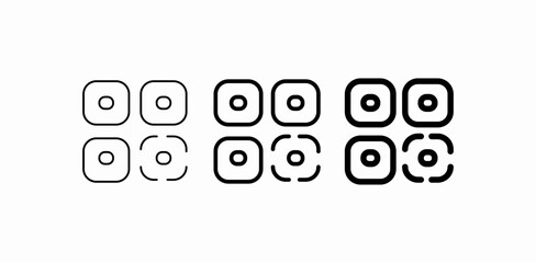 camera qr code icon sign vector