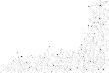 Canvas Print - Futuristic abstract digital network connection background for technology, science, and business application