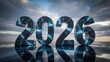 © BALAL - 2026 new year with dramatic sky and reflective surface for celebration
