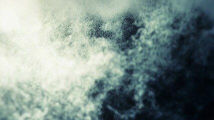 Canvas Print - Abstract smoke particles moving flowing on dark background