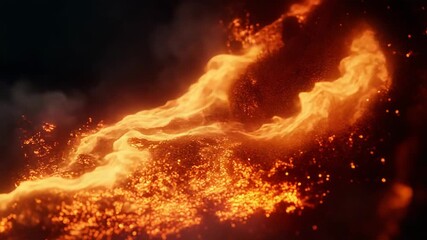 Wall Mural - Abstract fire and sparks on dark background