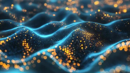 Wall Mural - Digital wave data particles transmitting information