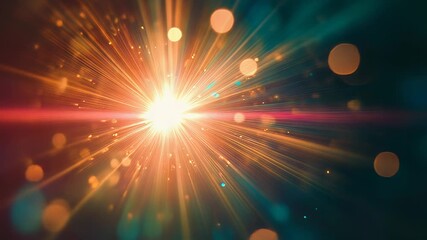 Wall Mural - Bright light rays exploding creating abstract energy background