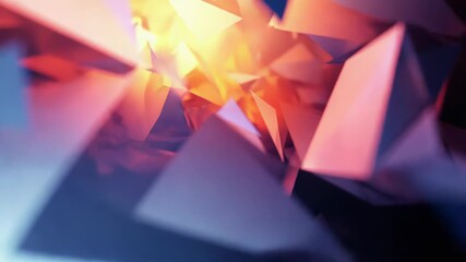 Wall Mural - Abstract geometric low poly triangle surface background