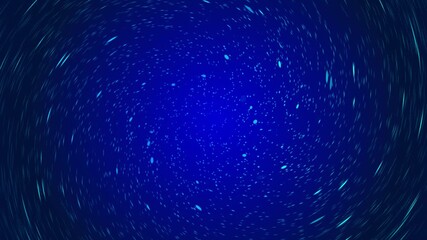 Spiral galaxy blue abstract background. Star burst twirl looped animation. Star space effect. Tunnel effect. Flight into the space. Traveling through star fields in space star burst light